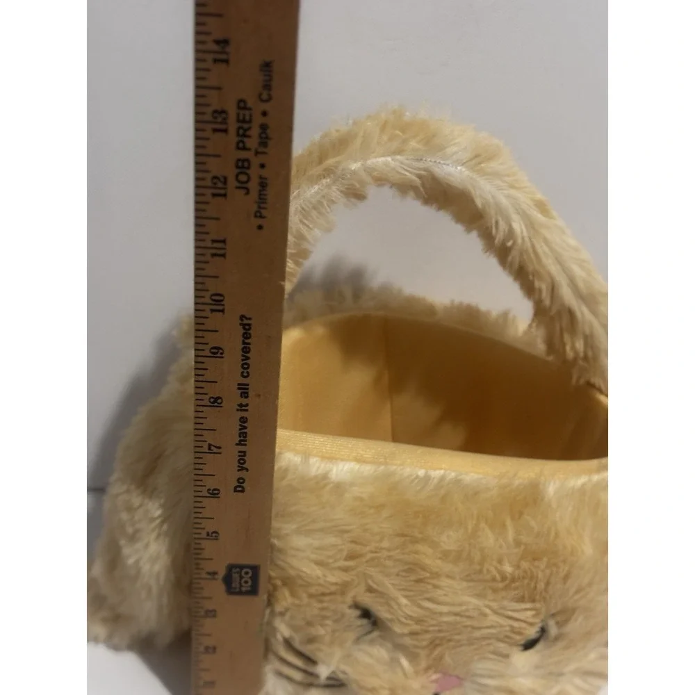 NEW Easter Basket Plush Bunny  Celebrate Rabbit Soft Handle Tan Khaki‎